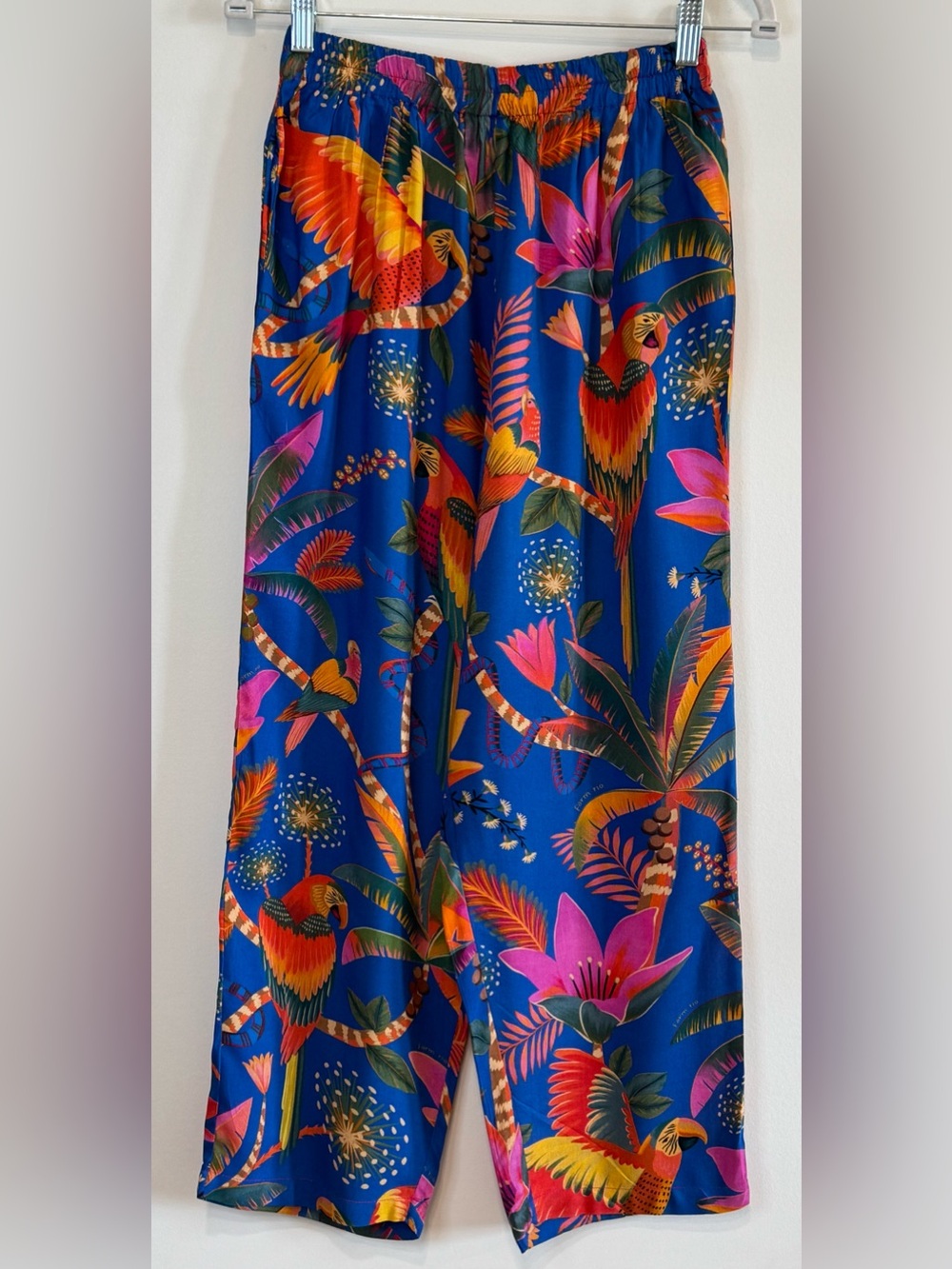 NEW Farm Rio x Anthropologie Women’s Blue Floral Lightweight Pants Size S